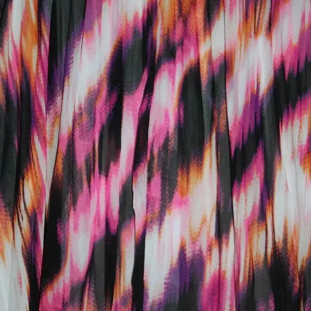 Worthington Pleated Colorful Skirt Side Zipper Size 8 NWOT